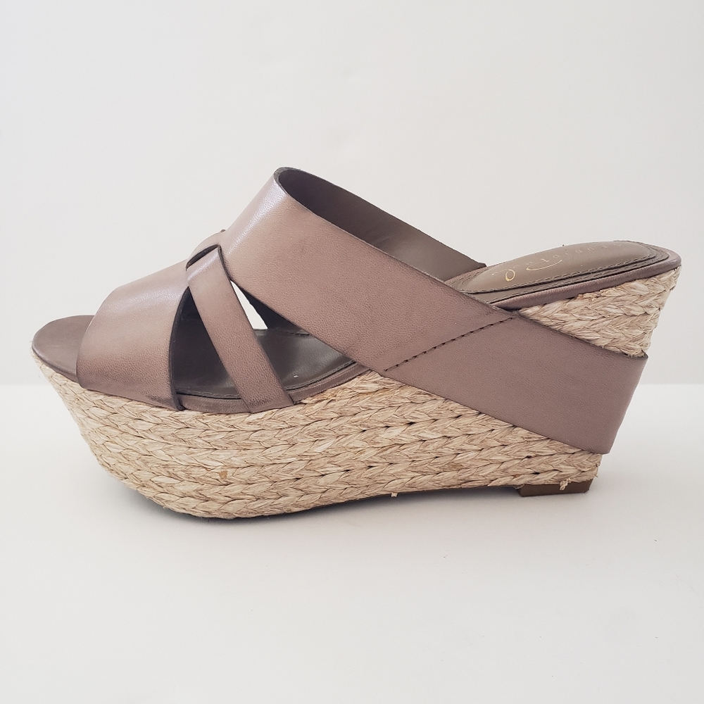 Studio Paolo Wedge Sandals Dusty Pink 6.5